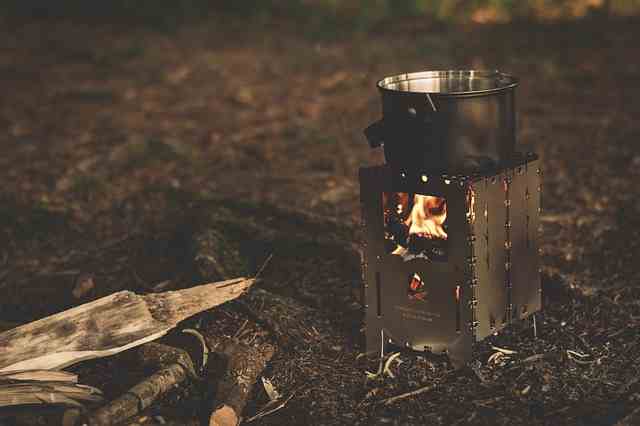 hornillo para bushcraft, hornillo de gas de madera